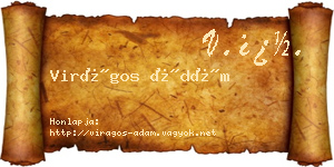 Virágos Ádám névjegykártya