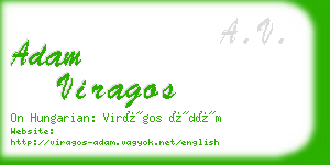 adam viragos business card